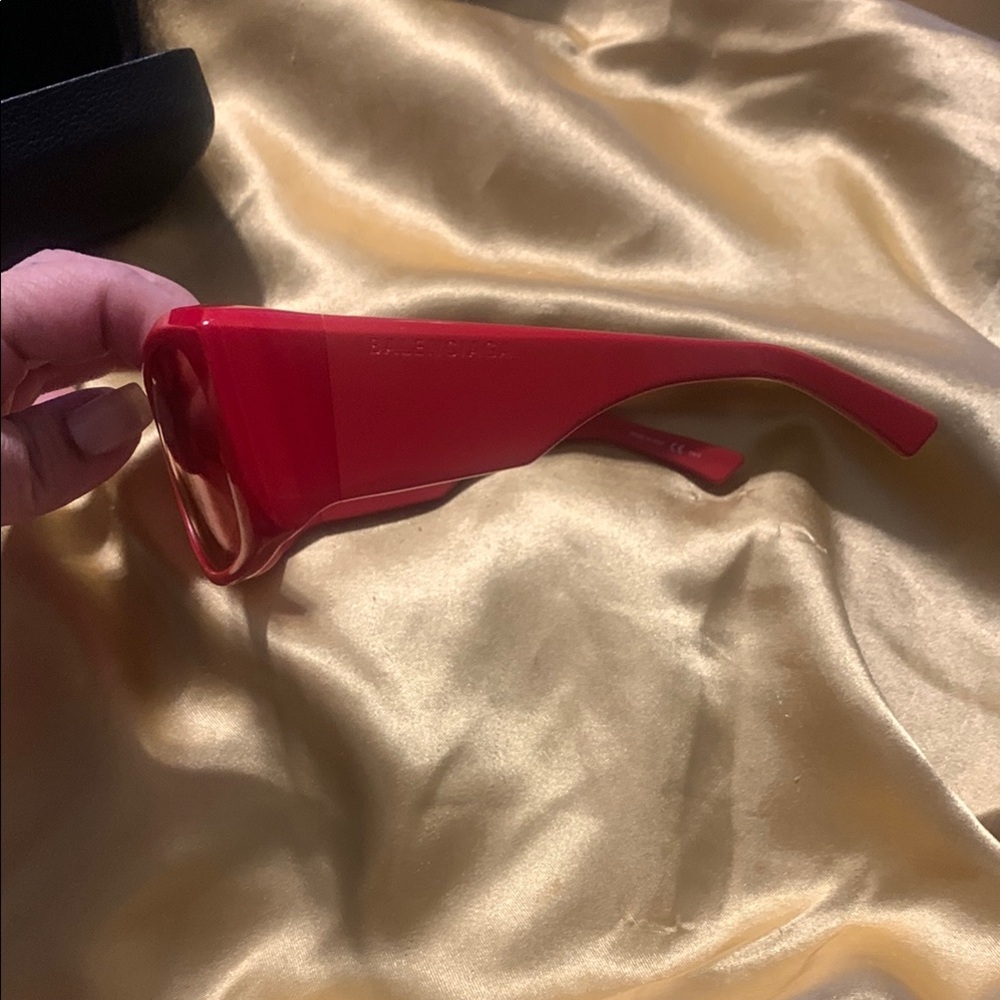 Balenciaga Red and Black Sunglasses with Red Lenses - Picture 9 of 11